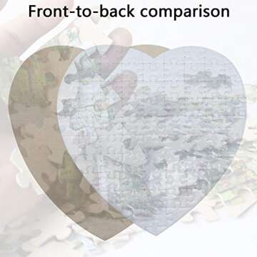 Blank Heart-Sublimation Jigsaw Puzzle - 10 Sets for DIY Crafts