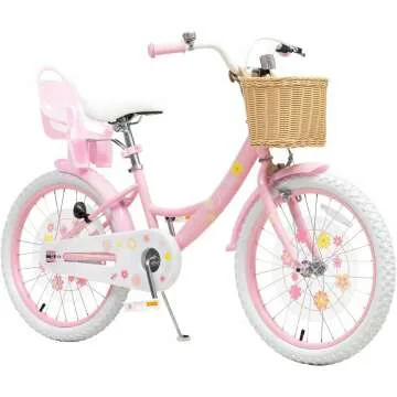 Girls Bikes with Basket & Training Wheels for Kids