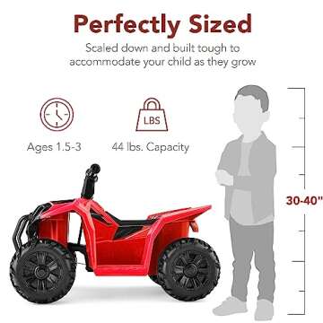 Best Choice Products 6V Kids Ride On Toy, 4-Wheeler Quad ATV Play Car w/ 1.8MPH Max Speed, Treaded T...