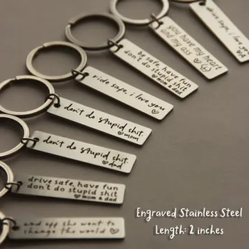 Engraved Keychain Drive Safe I Love You Gift for Him