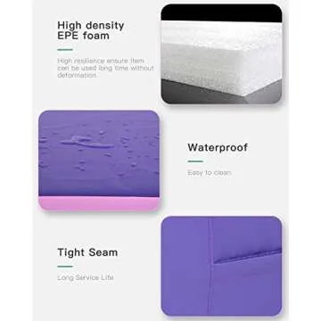 HHS Gymnastics Mat 48 inchx24 inchx14 inch Folding Gymnastics Mat Incline Cheese Wedge Mat Non-slip PVC Surface & Zipper Seal Design Gym Fitness Tumbling Skill Shape Mat for Kids Girls Adult, Pink