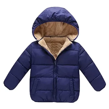 Baby Girls Boys Winter Fleece Jackets with Hoods - Warm Toddler Coats