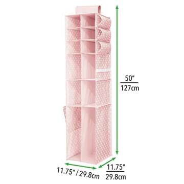 mDesign Hanging Organizer with 12 Shelves for Nursery Storage