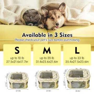 VCEPJH Portable Pet Playpen Foldable Dog Play Pen Collapsible Cat Tent Durable Puppy Crates Kennel C...