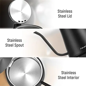 Fabuletta Gooseneck Kettle 1500W Fast Boiling & Safe