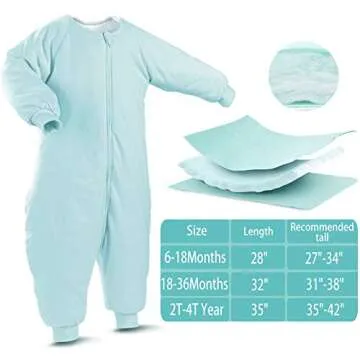 RESTCLOUD Baby Sleep Bag with Feet Winter, Wearable Blanket with Legs, Sack for Toddler Thicken 2.5 ...