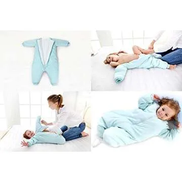RESTCLOUD Baby Sleep Bag with Feet for Toddlers - Cozy Winter Wear