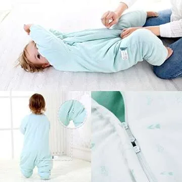 RESTCLOUD Baby Sleep Bag with Feet for Toddlers - Cozy Winter Wear