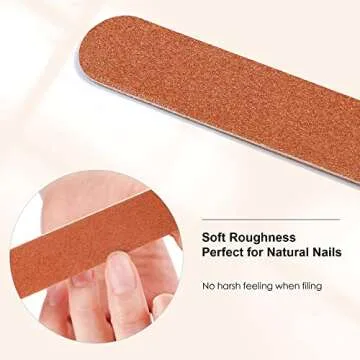 Canvalite Nail File Large Emery Boards for Natural Nails - 12PCS Quality Care