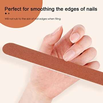 Canvalite Nail File Large Emery Boards for Nails,180 Grit Nail Files for Natural Nails, Thin Emory Nail File Pack Manicure Tool for Home Use 12PCS