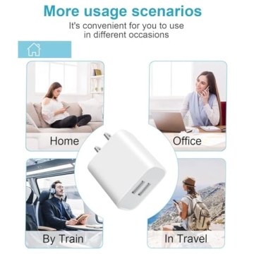 Smart & Compact 3 Pack USB Wall Charger – Dual Port Power Adapter