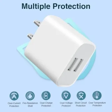 3 Pack USB Wall Charger for iPhone, Samsung & More