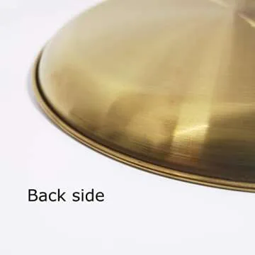 Round Gold Decorative Tray Serving Platter Metal Display Tray 10.23 inches Nice Living Room Quality Shiny Holder Kitchen Table Coaster Counter Simple Attractive Tray Brass