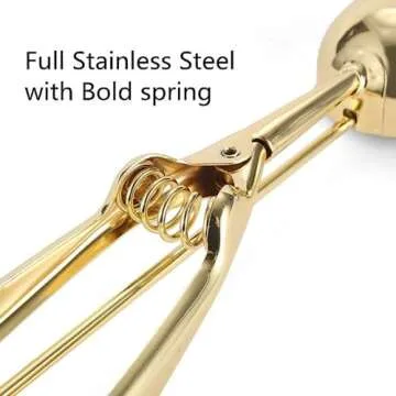 Good Dee's Gold Cookie Scoop, 4 cm, 18/8 stainless steel, easy to use, great for cookies, muffins, and ice cream