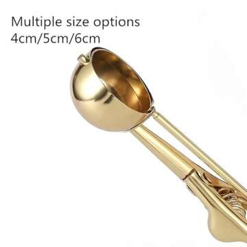 Good Dee's Gold Cookie Scoop, 4 cm, 18/8 stainless steel, easy to use, great for cookies, muffins, and ice cream
