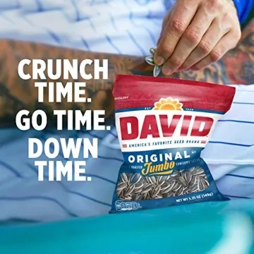 DAVID Original Salted Jumbo Sunflower Seeds - 12 Pack