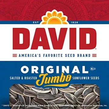 DAVID Original Salted Jumbo Sunflower Seeds - 12 Pack
