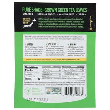 JADE LEAF MATCHA Organic Japanese Matcha, 20 GR