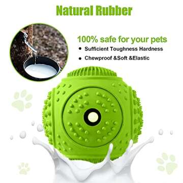 LUKITO Dog Chew Toys 3 Pack for Aggressive Chewers, Multifunctional Teeth Cleaning and Gum Massage, Tough Toys with Natural Rubber for Large and Medium Dog