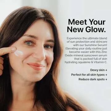 EveryRay Suncare - Sunshine Serum - Enriched Mineral Suncreen Serum - 1.69 fl oz - SPF 50 with skin hydrating squalane and Vitamin C - For All Skin Types and Skin Tones