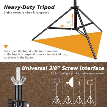 Adjustable Photo Backdrop Stand for Versatile Shooting