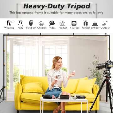 Adjustable Photo Backdrop Stand for Versatile Shooting