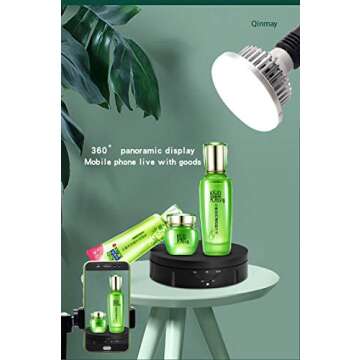 JAYEGT Motorized Rotating Display Stand, 5.74inch /22lbs Load, 360 Degree Electronic Turntable Display Stand for Photography Products Shows, Jewelry, Watch, 3D Models, Cake -Black