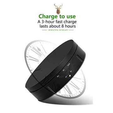 JAYEGT Motorized Rotating Display Stand, 5.74inch /22lbs Load, 360 Degree Electronic Turntable Display Stand for Photography Products Shows, Jewelry, Watch, 3D Models, Cake -Black