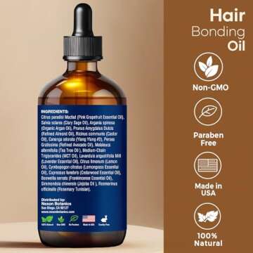 Tea Tree Rosemary Oil for Hair Growth 4 fl oz - Rosemary Tea Tree Oil for Scalp - Castor, Frankincense, Avocado - for Dry and Damaged Hair - Nexon Botanics