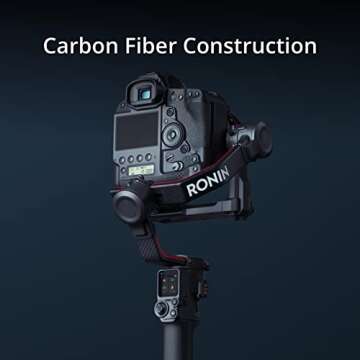 DJI RS 2 - 3-Axis Gimbal Stabilizer for DSLR and Mirrorless Cameras, Nikon, Sony, Panasonic, Canon, Fuji, 10lbs Tested Payload, 1.4” Full-Color Touchscreen, Carbon Fiber Construction, Black