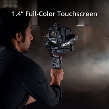 DJI RS 2 - 3-Axis Gimbal Stabilizer for DSLR and Mirrorless Cameras, Nikon, Sony, Panasonic, Canon, Fuji, 10lbs Tested Payload, 1.4” Full-Color Touchscreen, Carbon Fiber Construction, Black