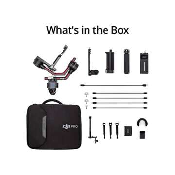 DJI RS 2 - 3-Axis Gimbal Stabilizer for DSLR and Mirrorless Cameras, Nikon, Sony, Panasonic, Canon, Fuji, 10lbs Tested Payload, 1.4” Full-Color Touchscreen, Carbon Fiber Construction, Black