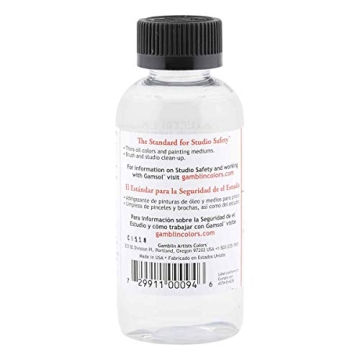 Gamblin Gamsol 4.2oz - Odorless Mineral Spirits for Artists