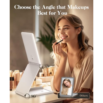 Portable LED Makeup Mirror with Magnification - Travel Essential