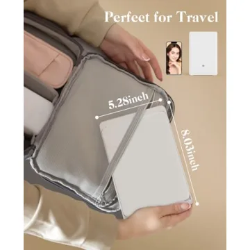 Portable LED Makeup Mirror with Magnification - Travel Essential