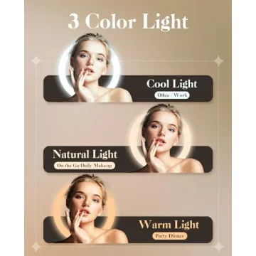 Portable LED Makeup Mirror with Magnification - Travel Essential