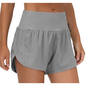 Shop THE GYM PEOPLE Quick Dry High Waisted Running Shorts