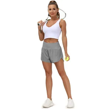 Shop THE GYM PEOPLE Quick Dry High Waisted Running Shorts
