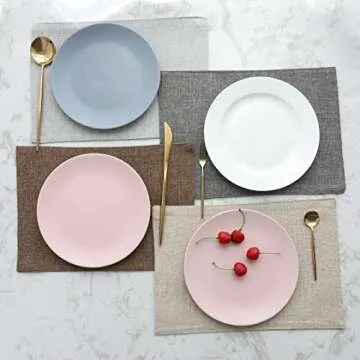 Eco-Friendly Home Brilliant Placemats Set of 4 - Stylish Dining Table Mats