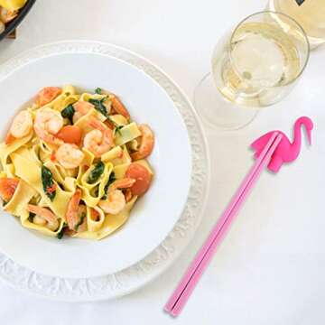 FUNGYAND Training Chopsticks for Beginners Including 4 Pairs Learning Chopsticks with Attachable Learning Chopstick Helper,4 Pieces Reusable Silicone Drinking Straws - Right or Left Handed