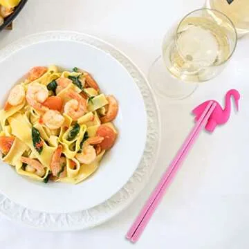 FUNGYAND Training Chopsticks for Beginners Including 4 Pairs Learning Chopsticks with Attachable Learning Chopstick Helper,4 Pieces Reusable Silicone Drinking Straws - Right or Left Handed