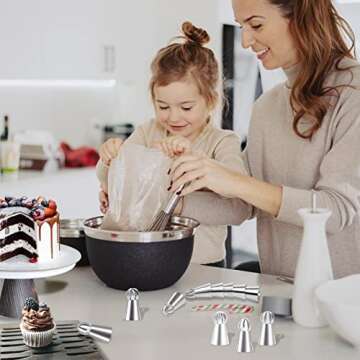 Hofumix Russian Piping Tips Cake Decorating Kit Cake Decorating Tips Buttercream DIY Baking Tools School Prevailing Torch Russian Nozzles Ball Baking Kits 6pcs