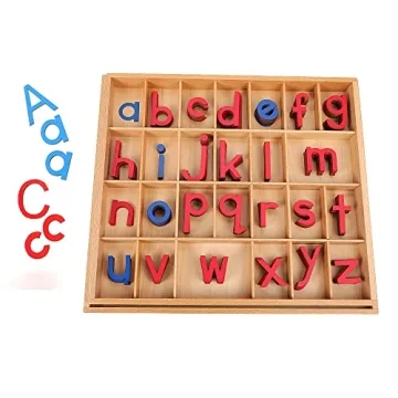 JE JOUE Montessori Letter Work Learning Materials Wooden Small Moveable Alphabet Language Objects wi...