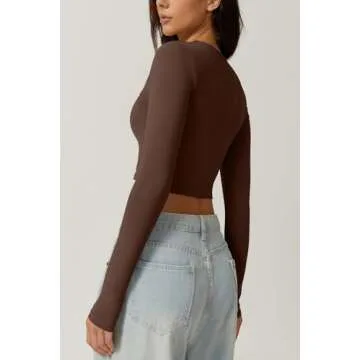 QINSEN Women's Sexy Square Neck Crop Top - Chic & Versatile