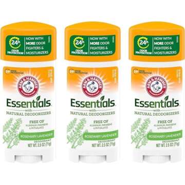Arm & Hammer Essentials Natural Deodorant - Fresh Scent, 3 Pack, 2.5 oz