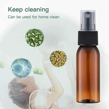 LISAPACK 1oz Amber Mini Spray Bottle - 12 Pack for Travel