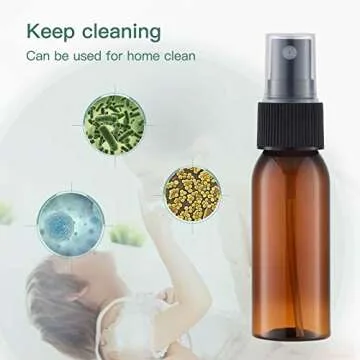 LISAPACK 1oz Amber Mini Spray Bottle - 12 Pack for Travel