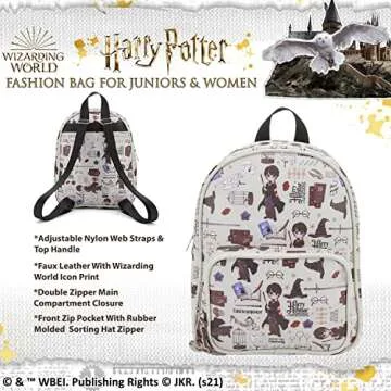 Harry Potter Magic Mini Purse Backpack with Icon Print