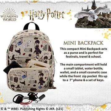 Harry Potter Magic Mini Purse Backpack with Icon Print