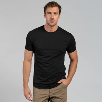 Stylish BYLT Drop-Cut Men's T-Shirt in Black